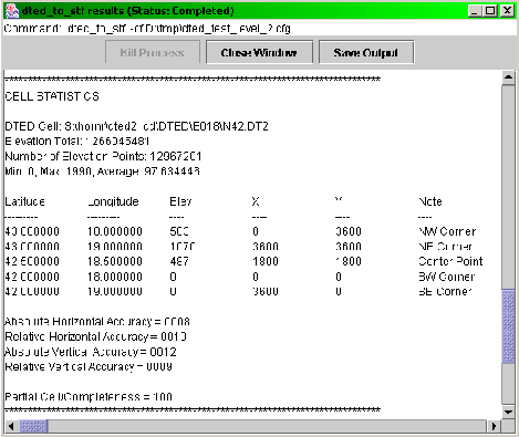 GRIDS Processing Status Window